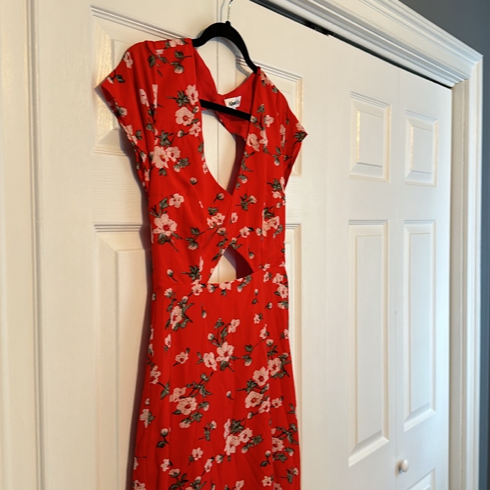 About Us maxi dress red